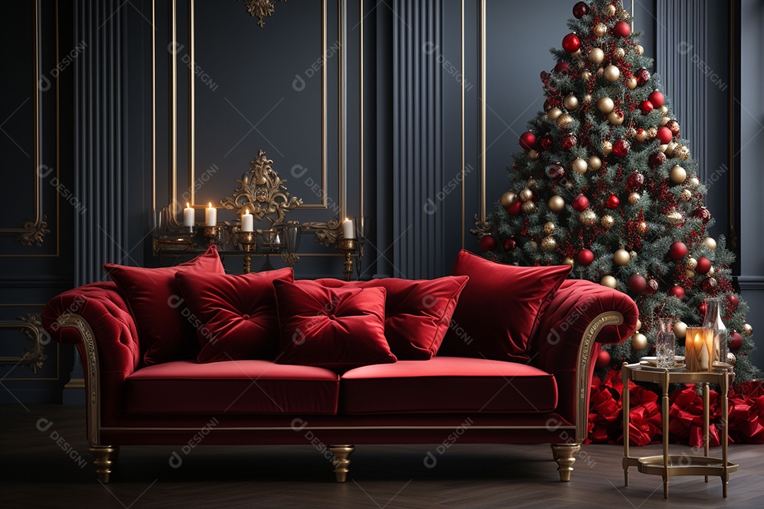 Uma linda decoração de natal e ano novo