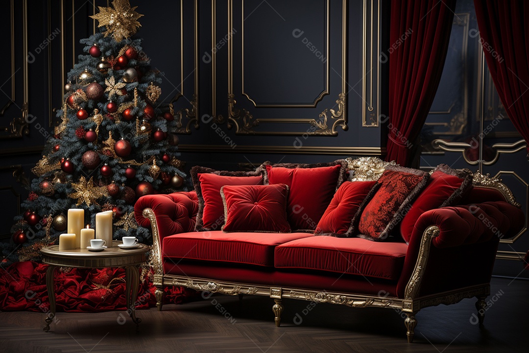 Uma linda decoração de natal e ano novo