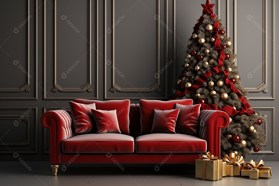 Uma linda decoração de natal e ano novo