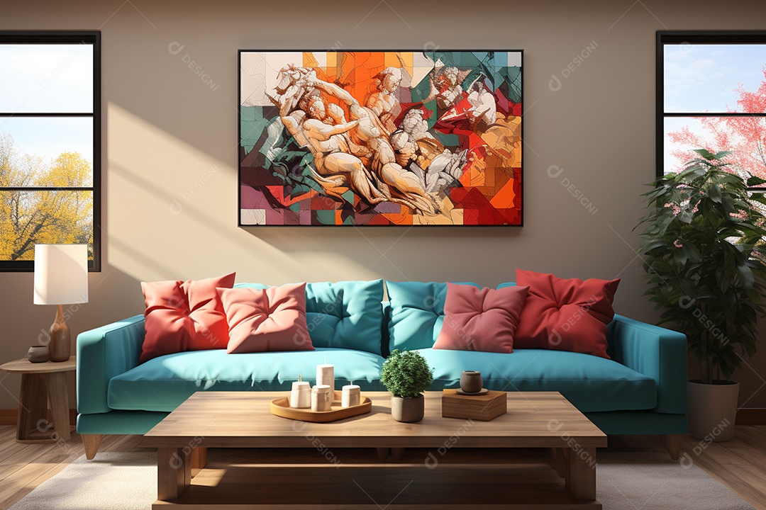 Lindo pôster de arte abstrata