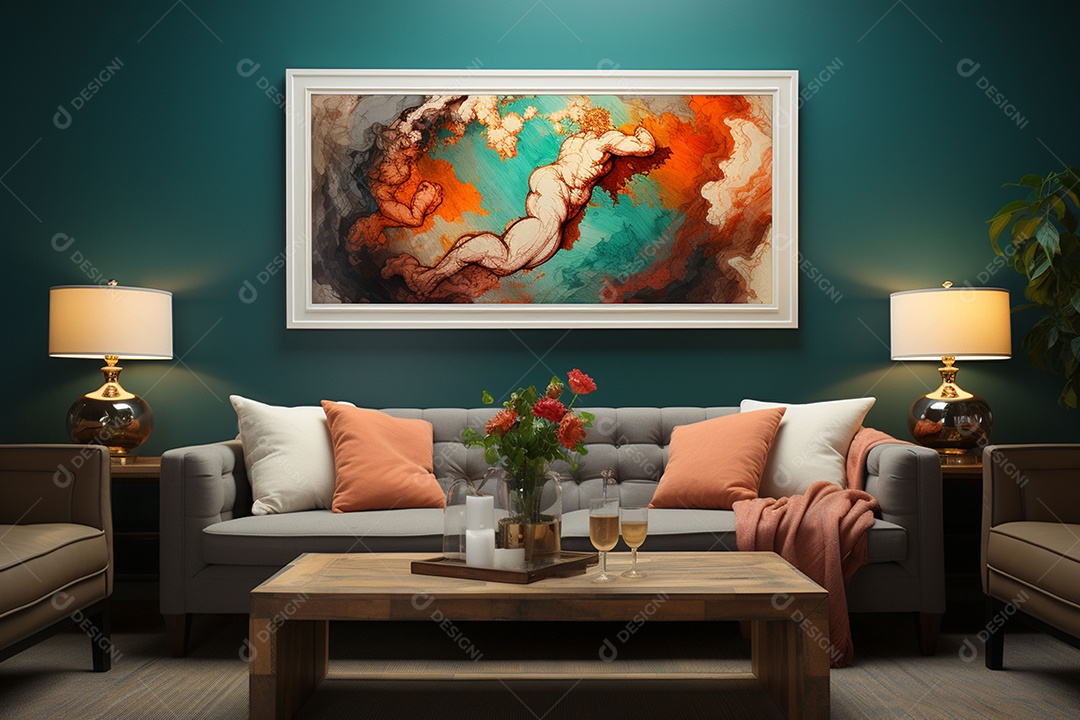 Lindo pôster de arte abstrata