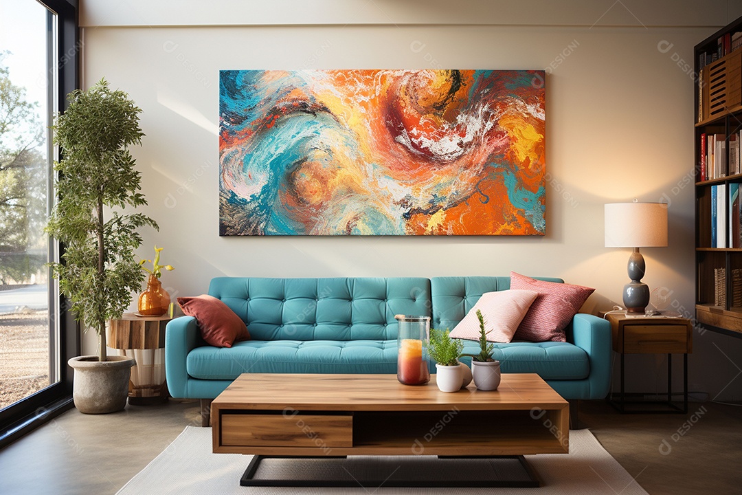 Lindo pôster de arte abstrata