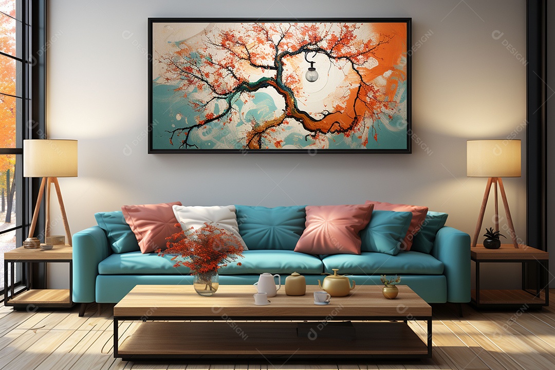 Lindo pôster de arte abstrata