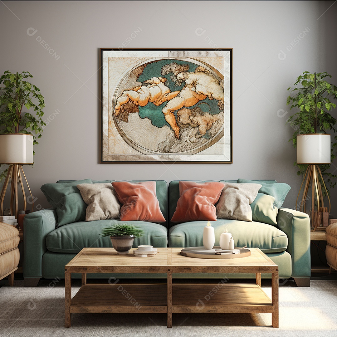 Lindo pôster de arte abstrata