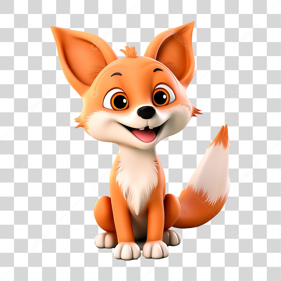 Mascote Raposa PNG Transparente