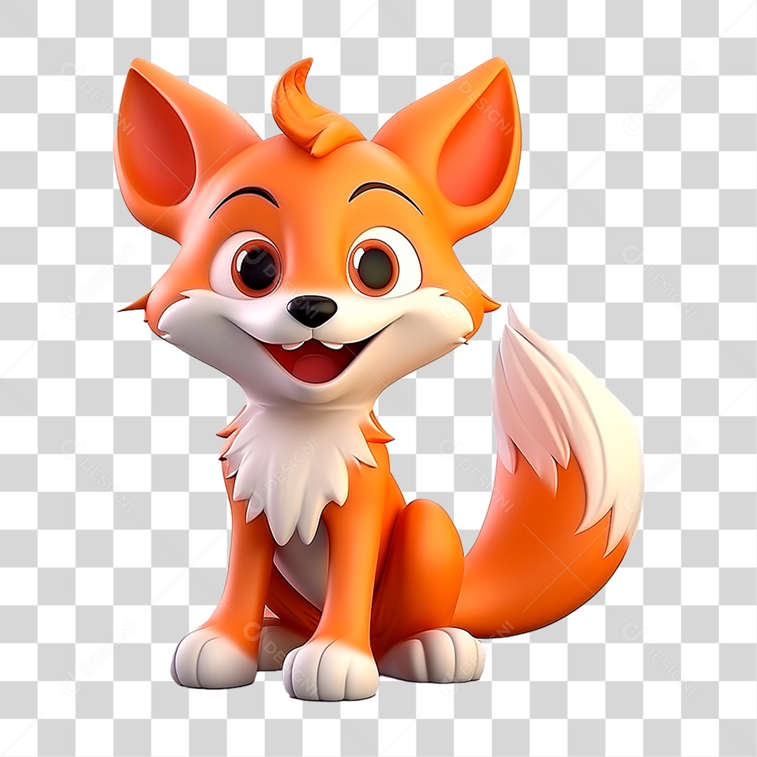 Mascote Raposa PNG Transparente
