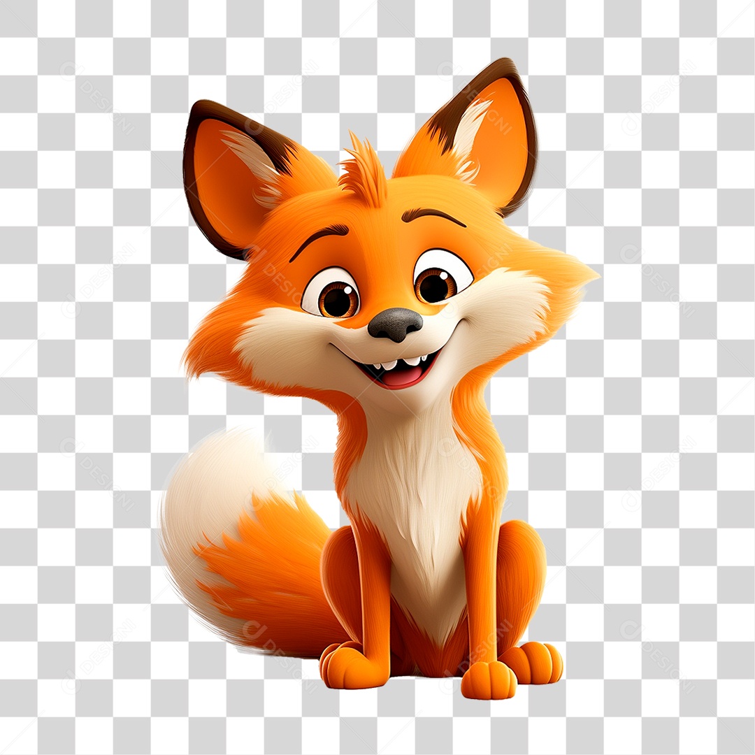 Mascote Raposa PNG Transparente
