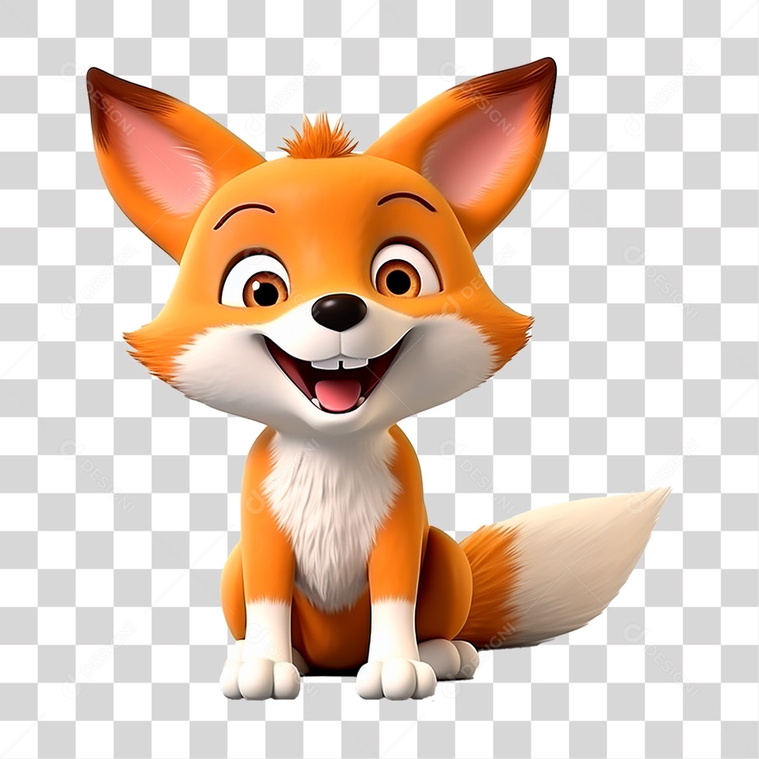 Mascote Raposa PNG Transparente