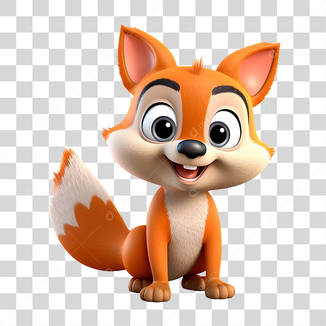 Mascote Raposa PNG Transparente