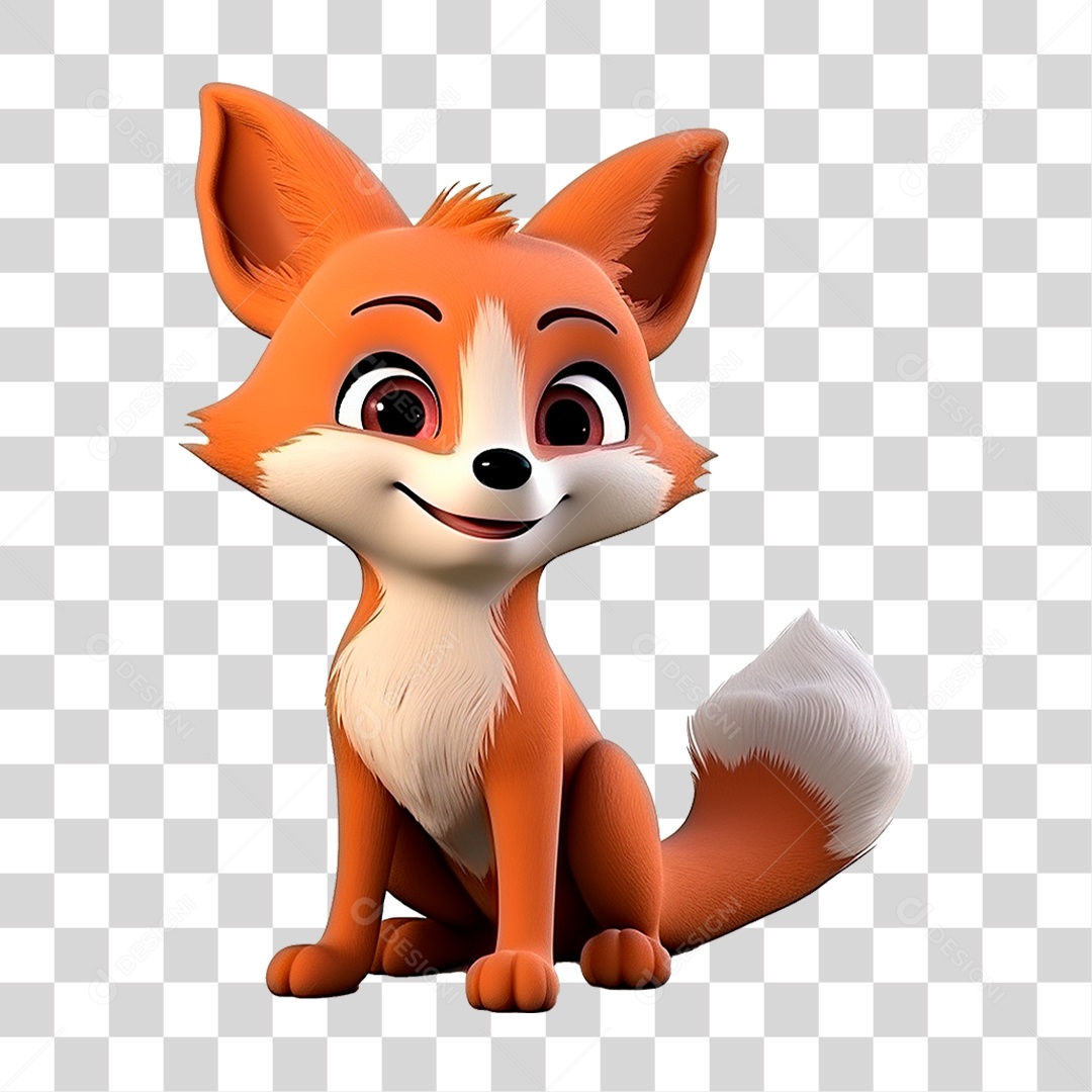 Mascote Raposa PNG Transparente