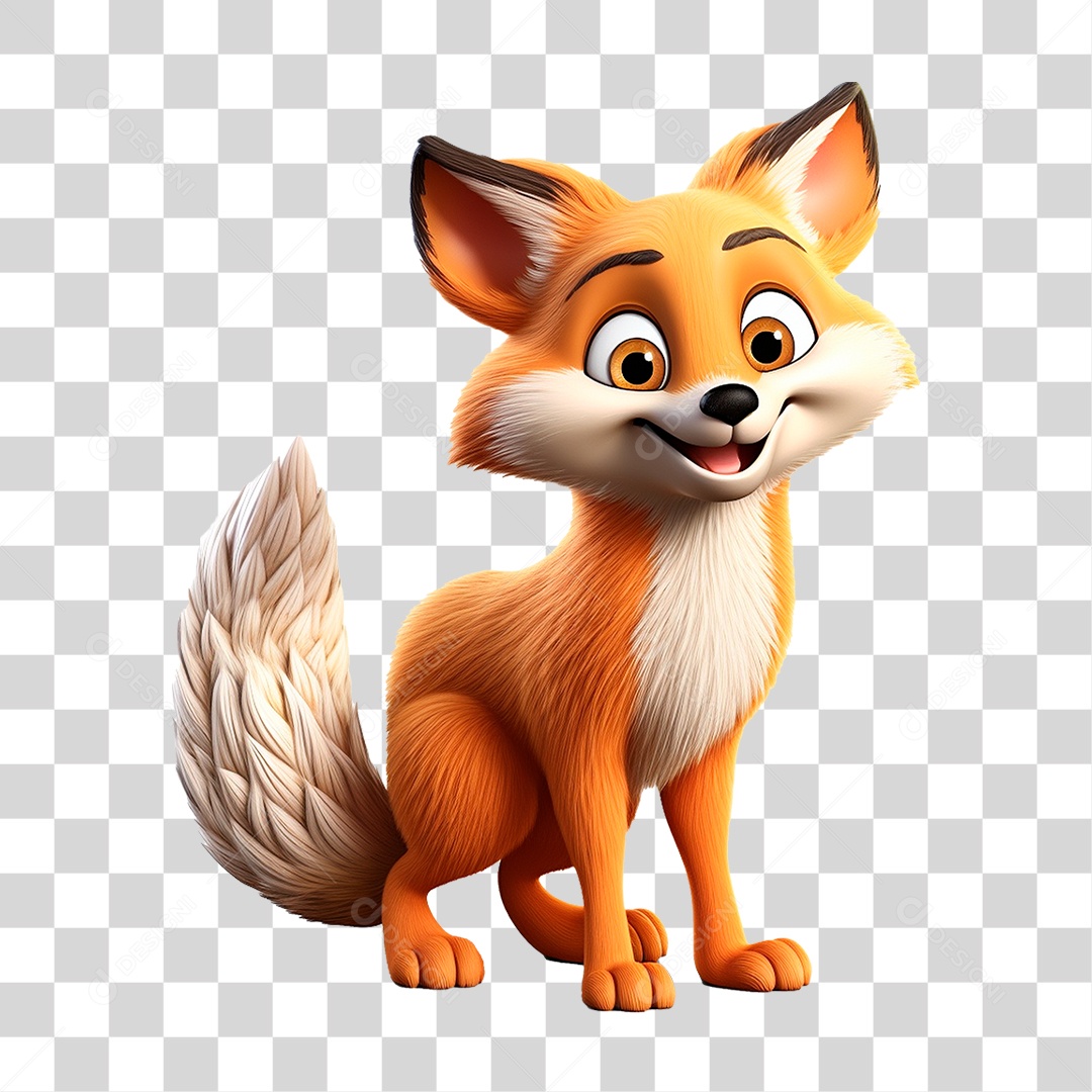 Mascote Raposa PNG Transparente