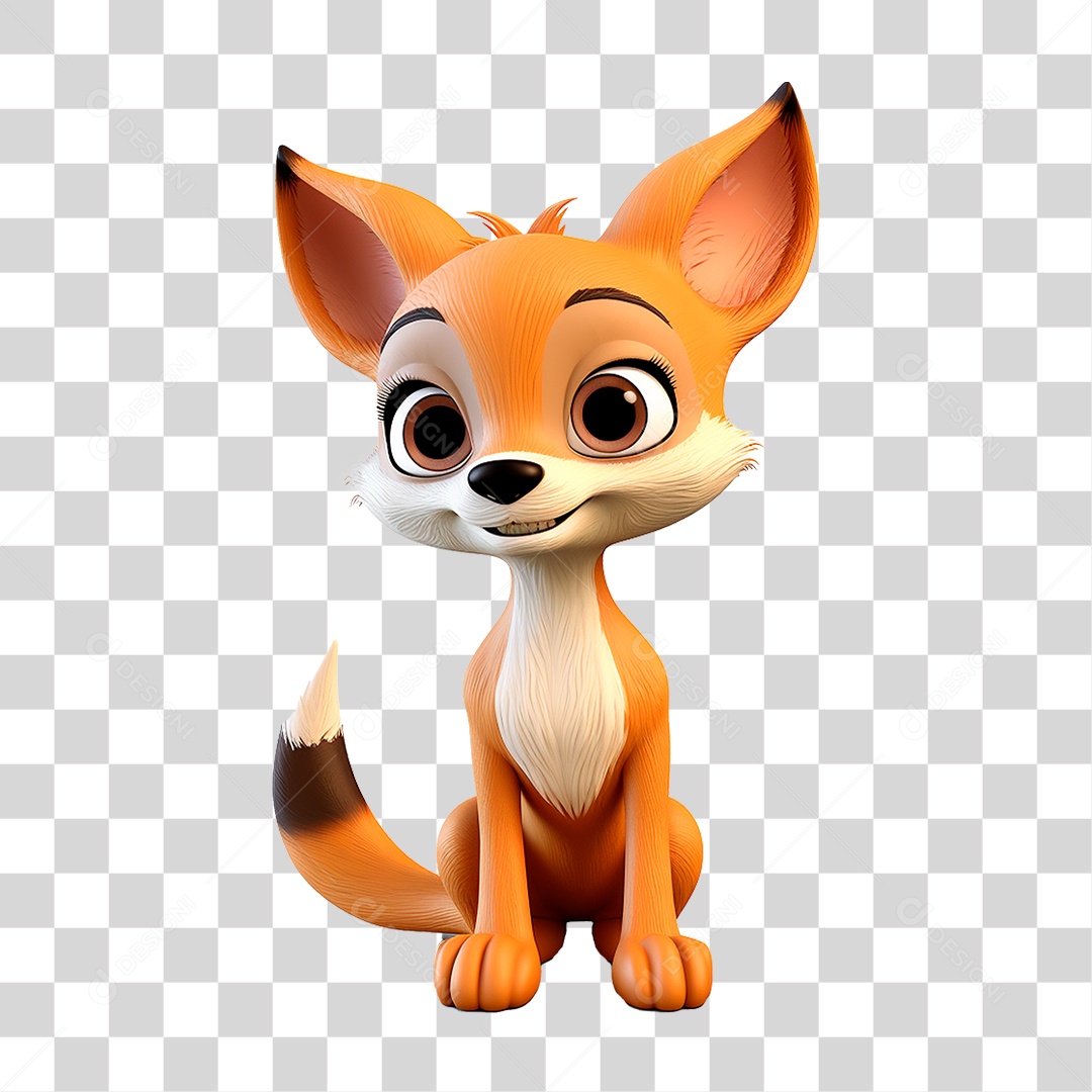 Mascote Raposa PNG Transparente