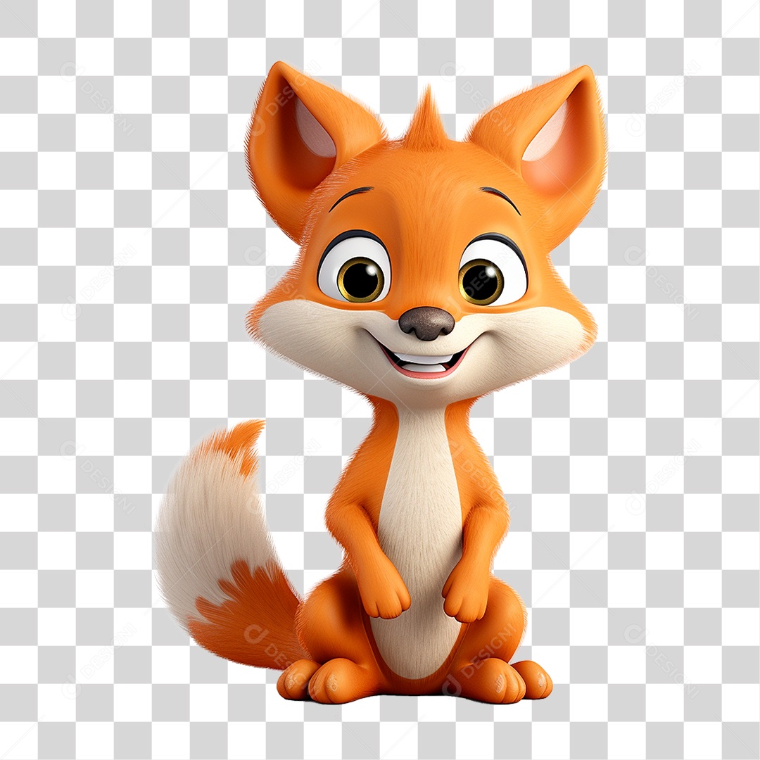 Mascote Raposa PNG Transparente