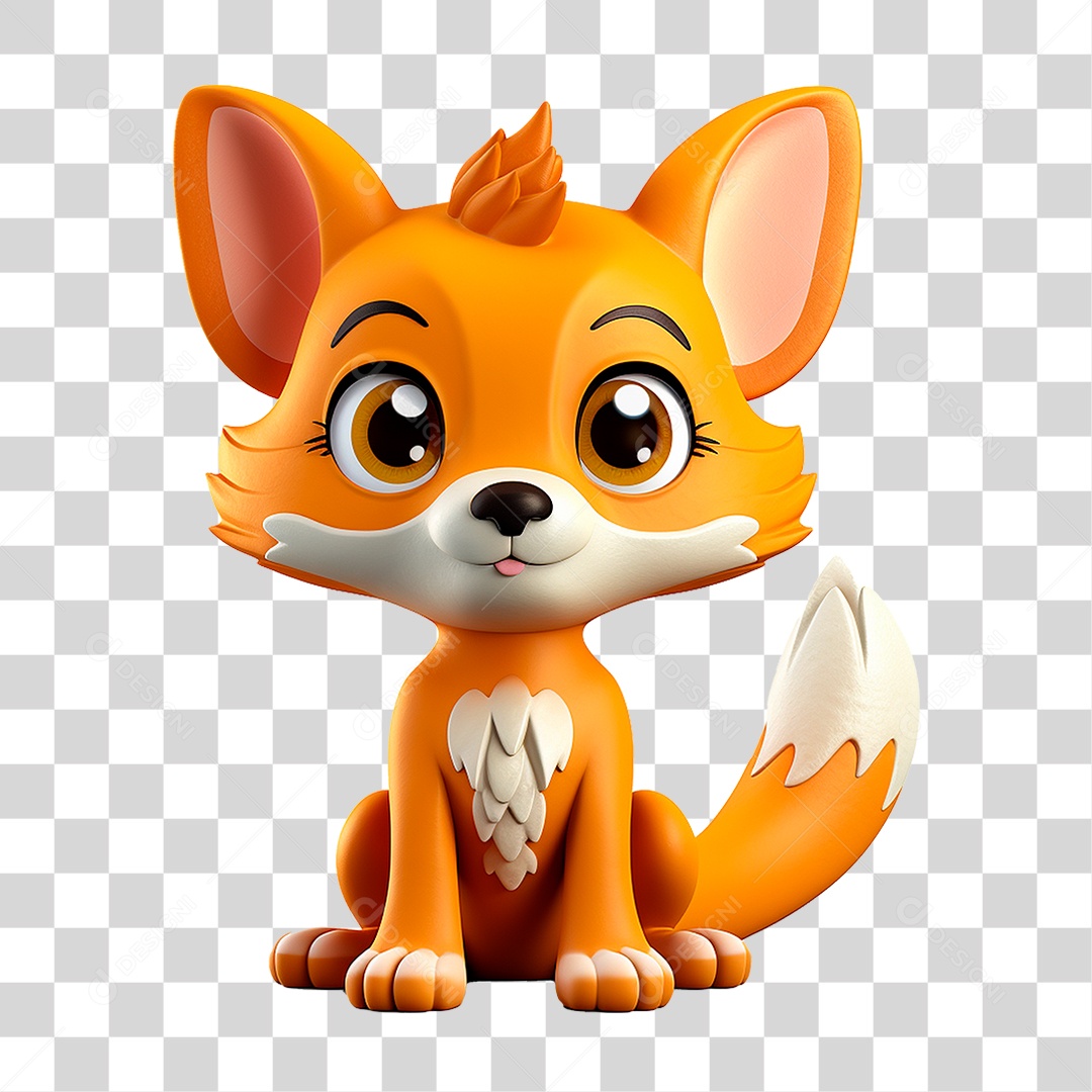 Mascote Raposa PNG Transparente