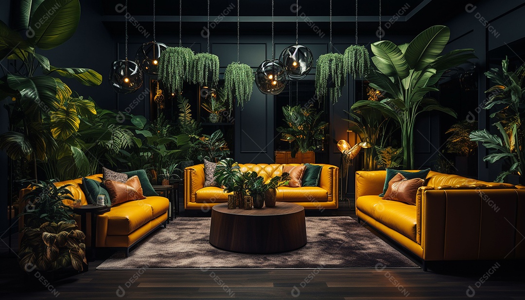 Elegância interior de casa moderna