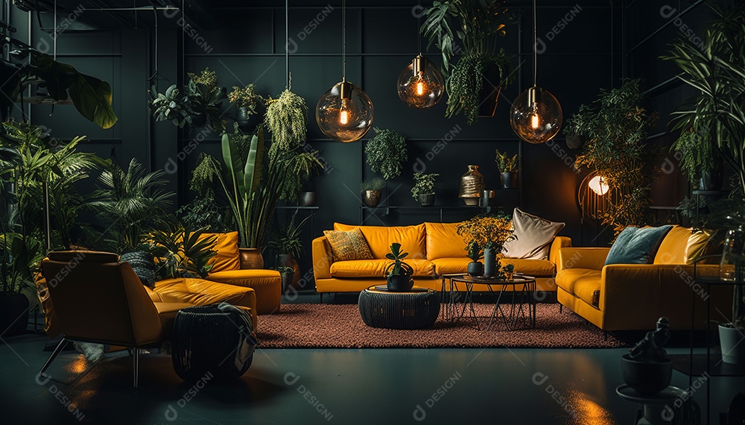 Elegância interior de casa moderna