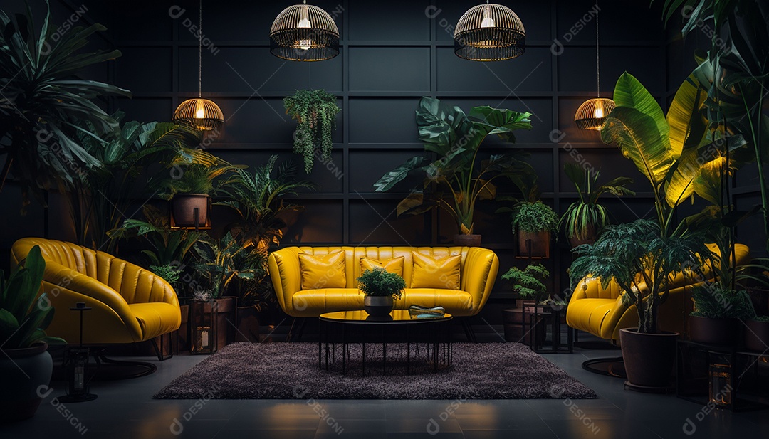 Elegância interior de casa moderna