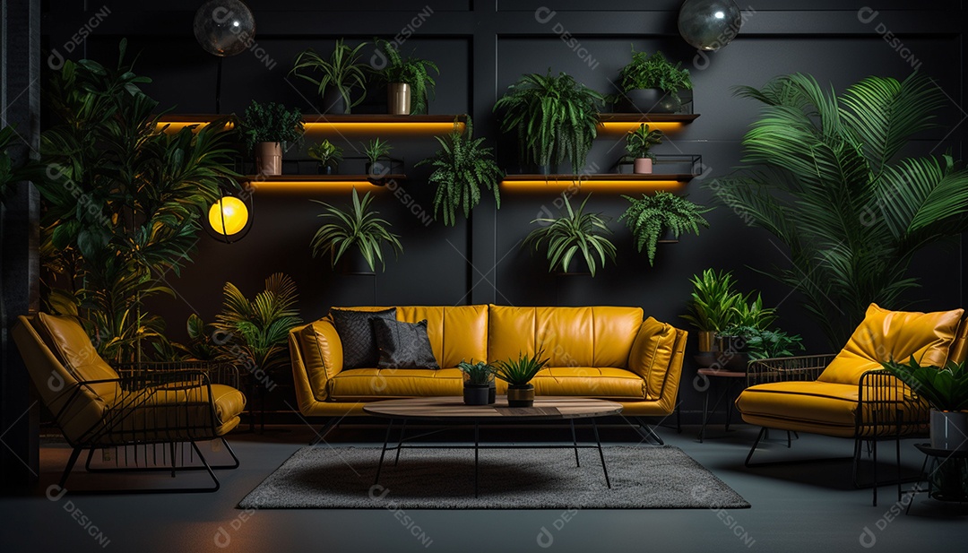 Elegância interior de casa moderna