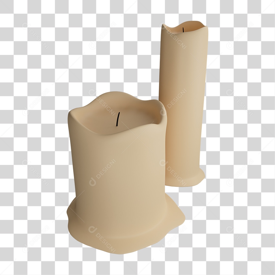 Elemento 3D Halloween Velas PNG Transparente