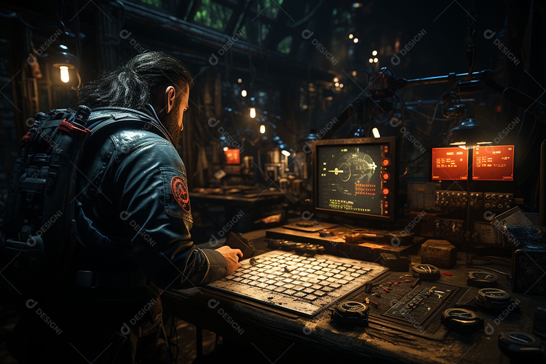 A telegrafia das instruções da missão e dos meios de comunicação