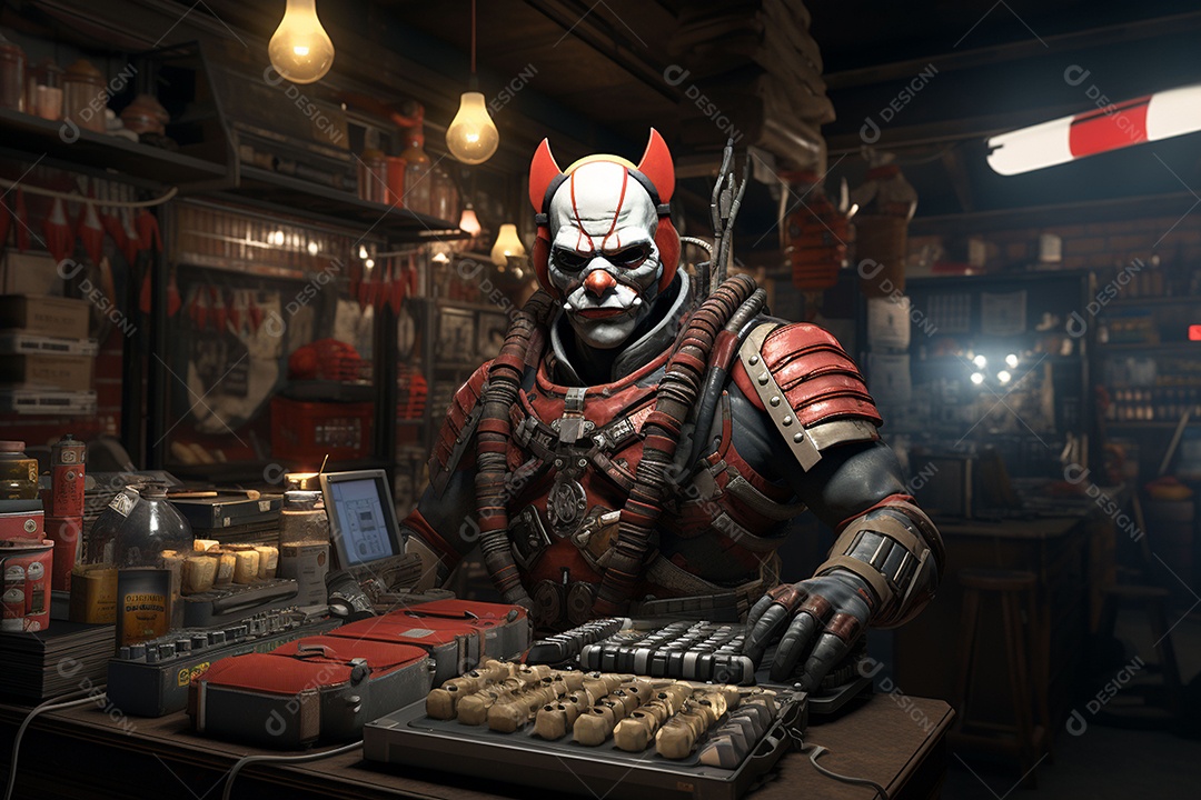 Visão frontal do rosto de um golpista