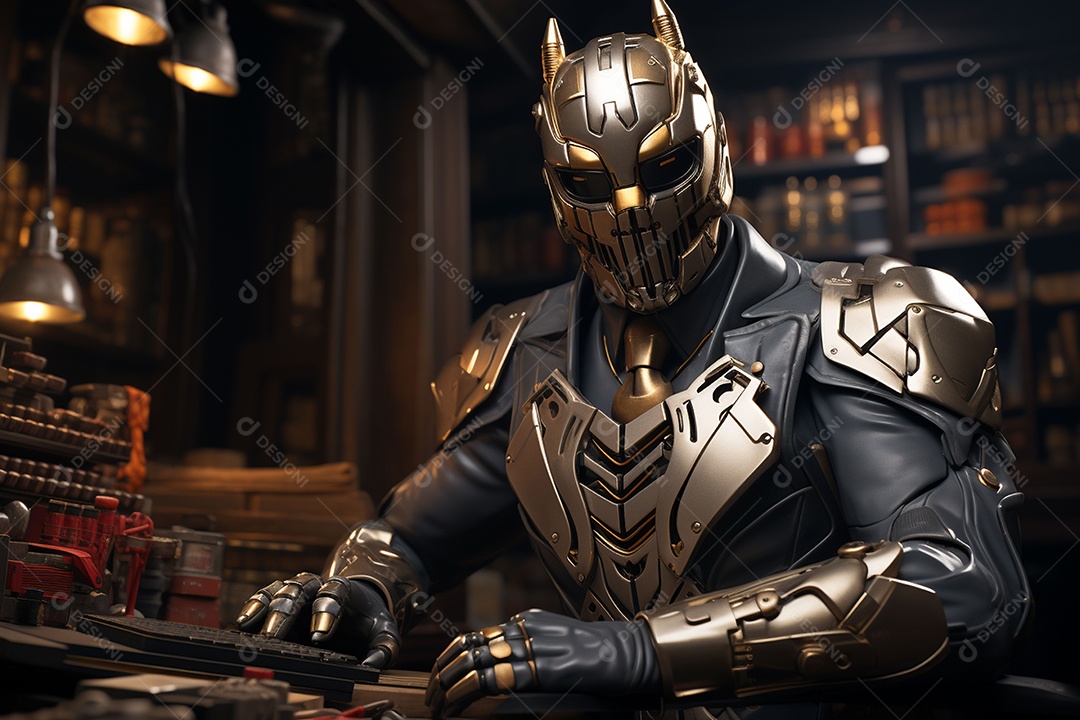 Visão frontal do rosto de um golpista