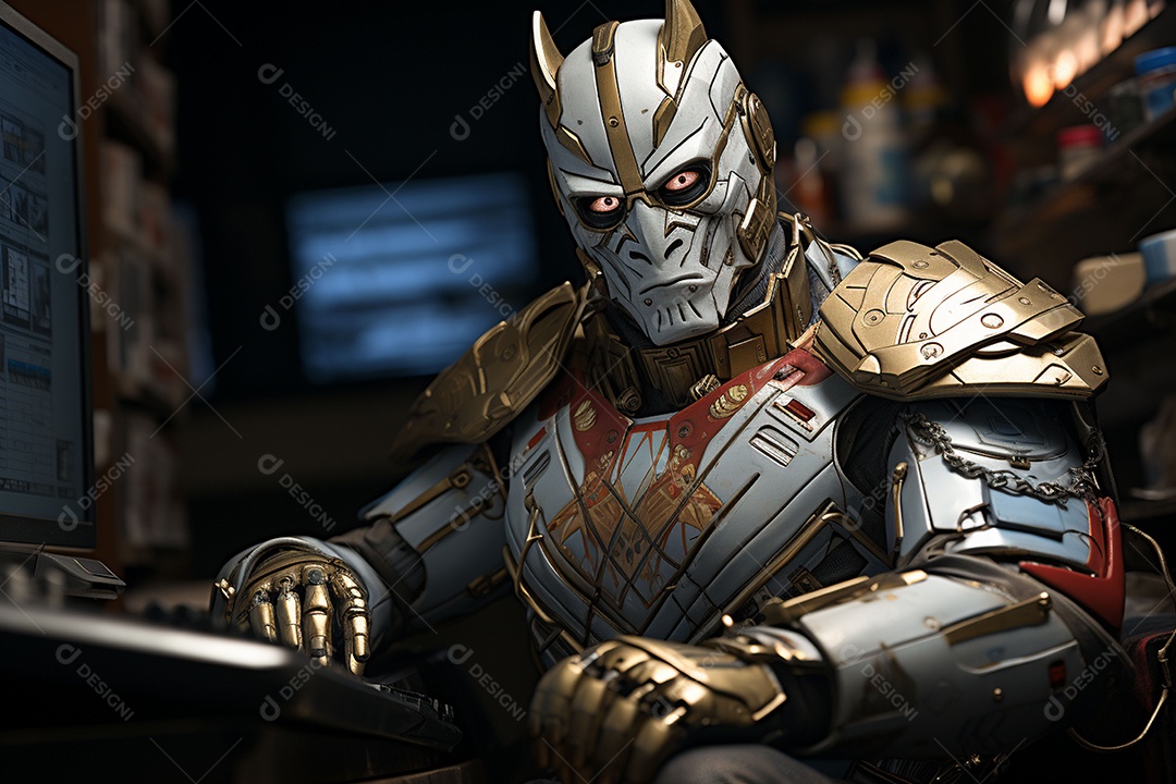 Visão frontal do rosto de um golpista