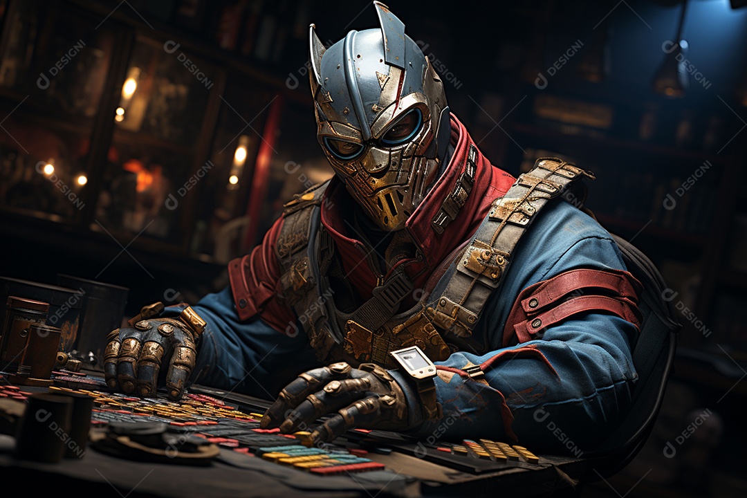 Visão frontal do rosto de um golpista