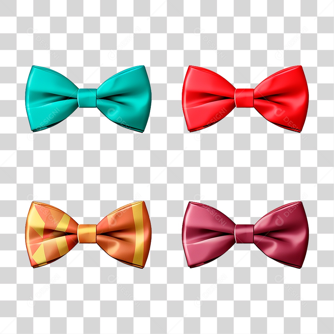 Laço Colorido PNG Transparente