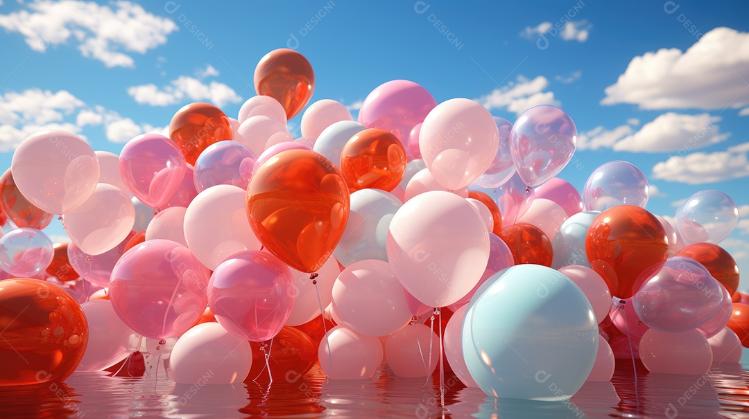 Fundo e papel de parede de balões.