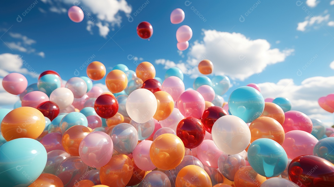 Fundo e papel de parede de balões.