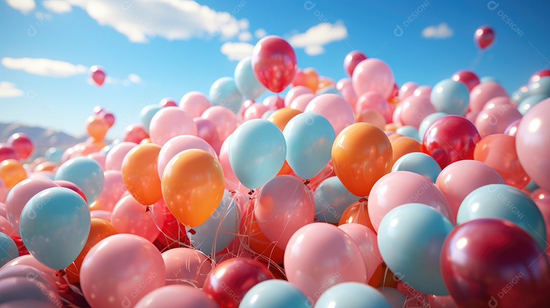 Fundo e papel de parede de balões.