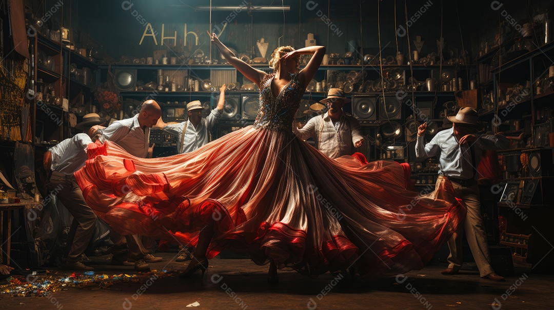 Pessoa dançando com movimentos do balé.