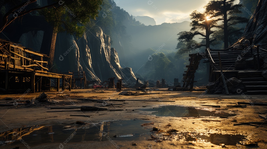 Fundo de belas montanhas