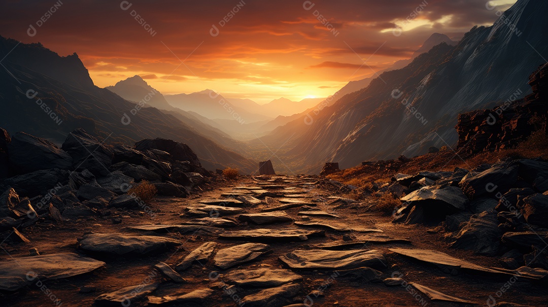 Fundo de belas montanhas