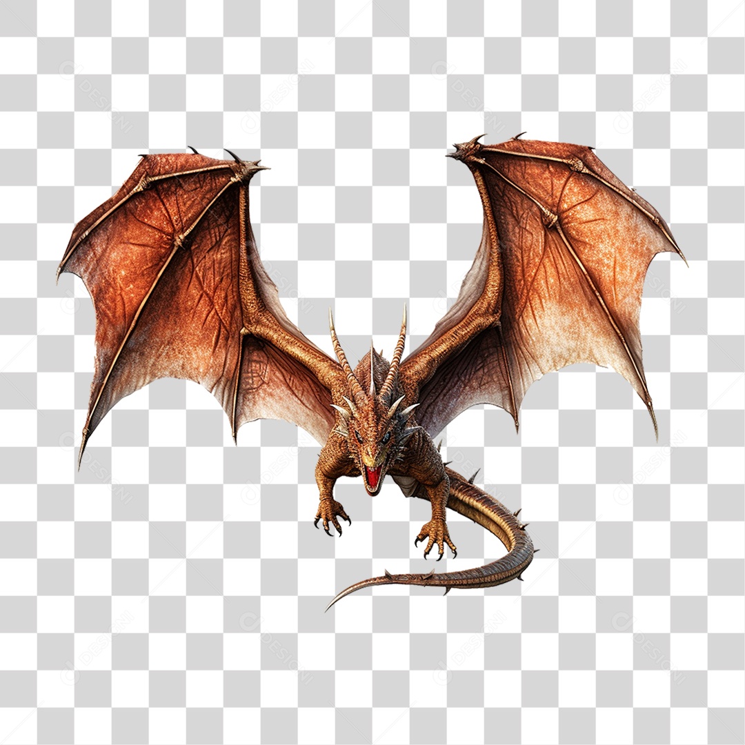 Dragão Antigo Voador PNG Transparente