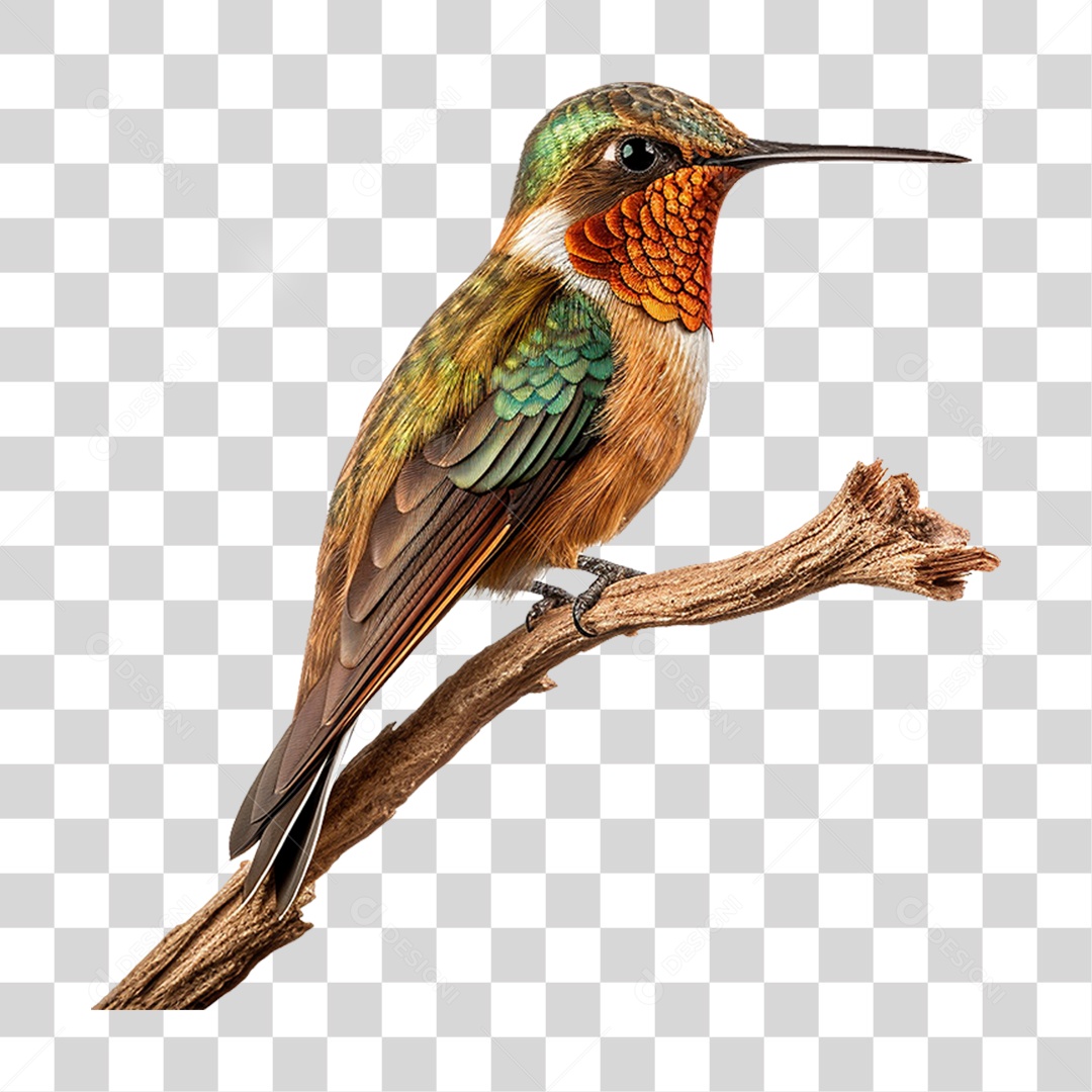 Pássaro Beija Flor PNG Transparente