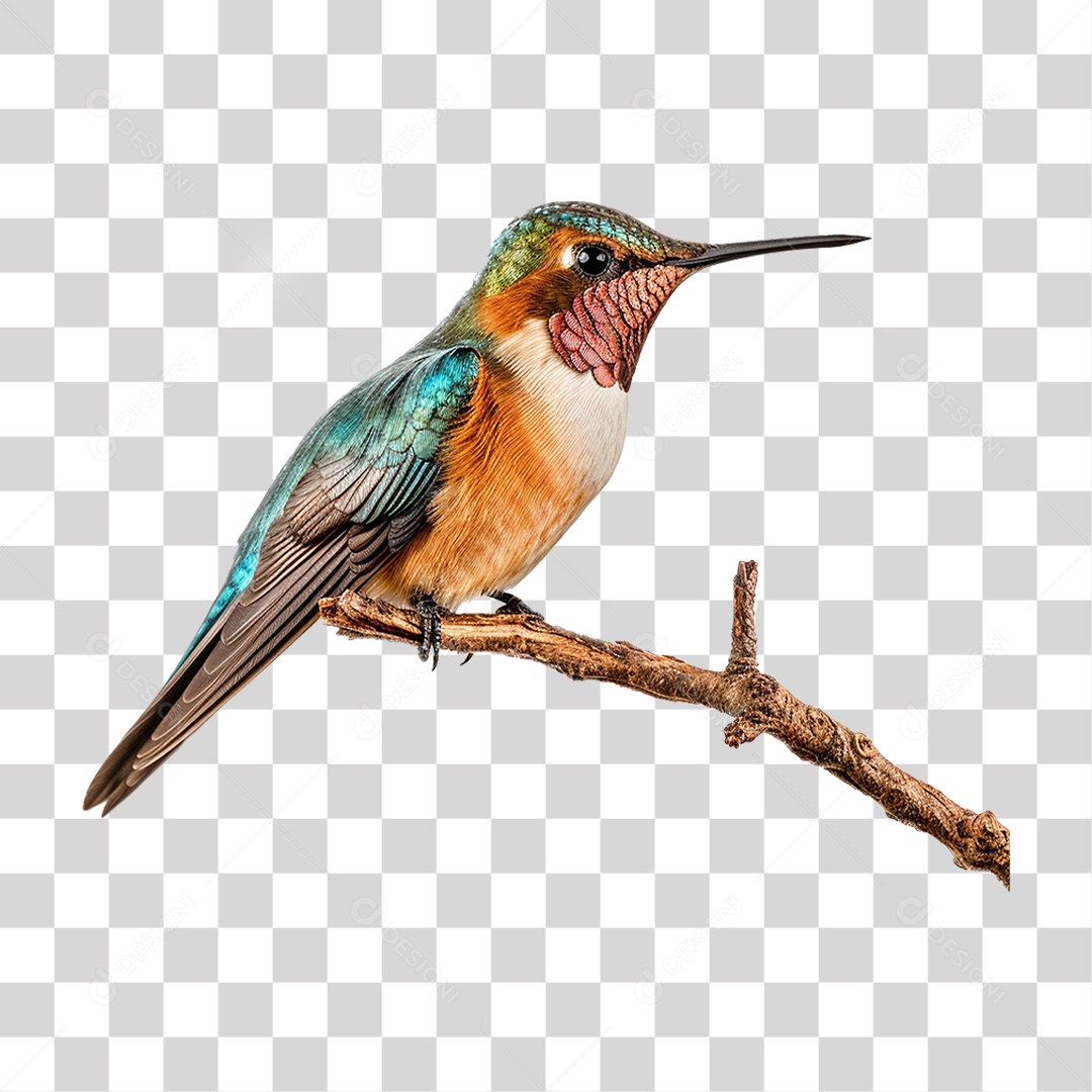 Pássaro Beija Flor PNG Transparente