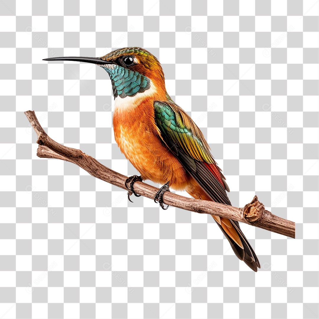 Pássaro Beija Flor PNG Transparente