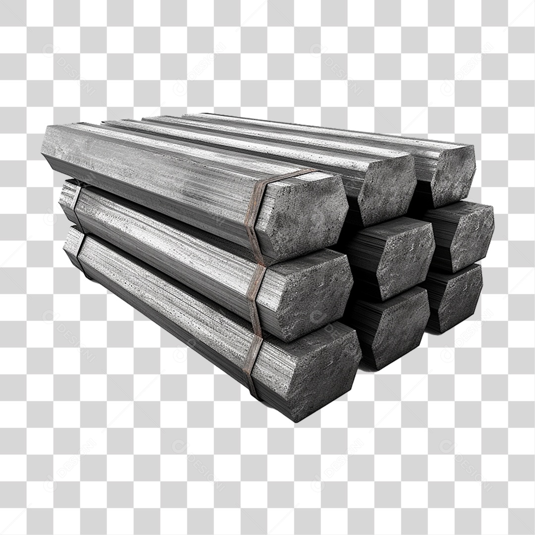 Barras de Ferro Metal PNG Transparente