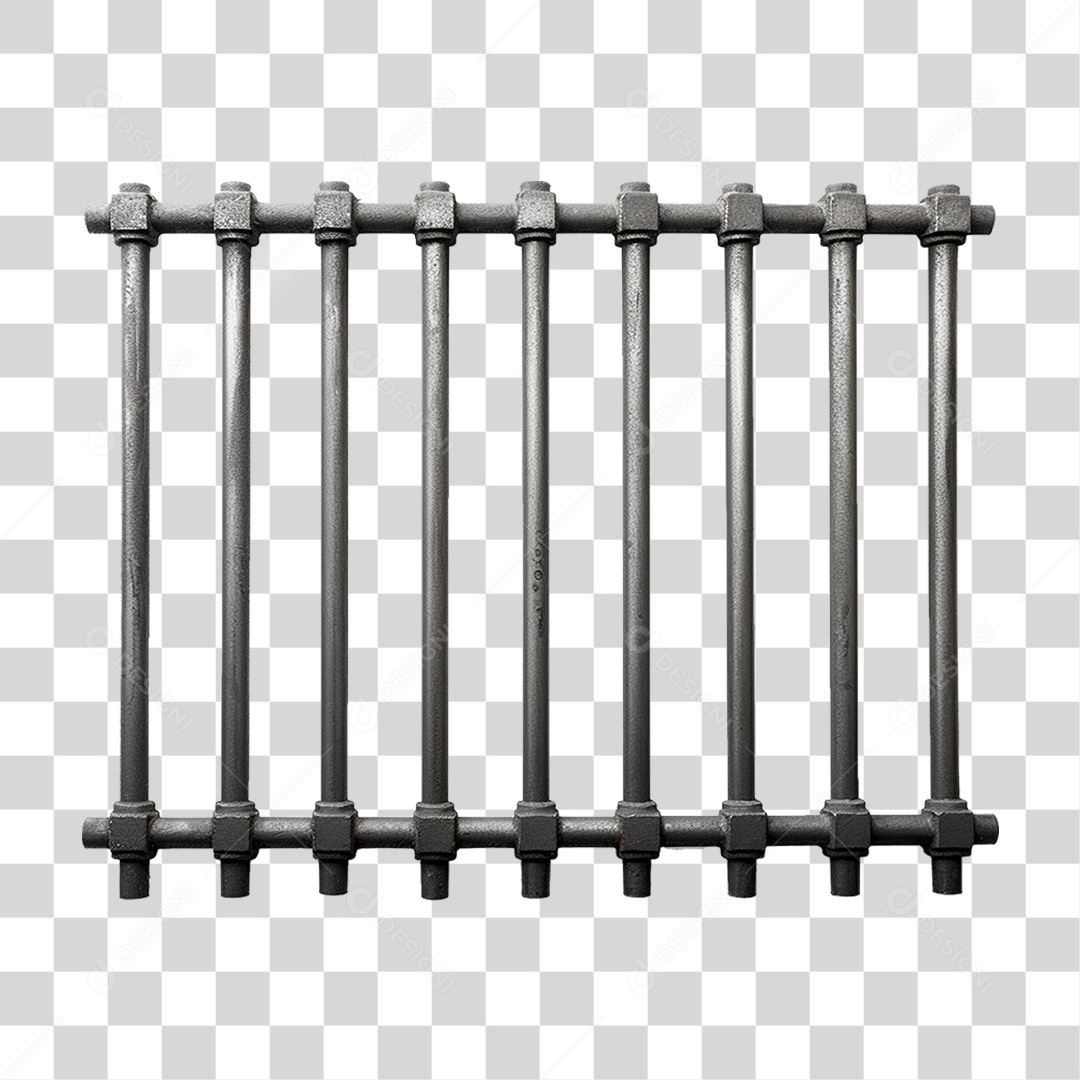 Barras de Ferro Metal PNG Transparente