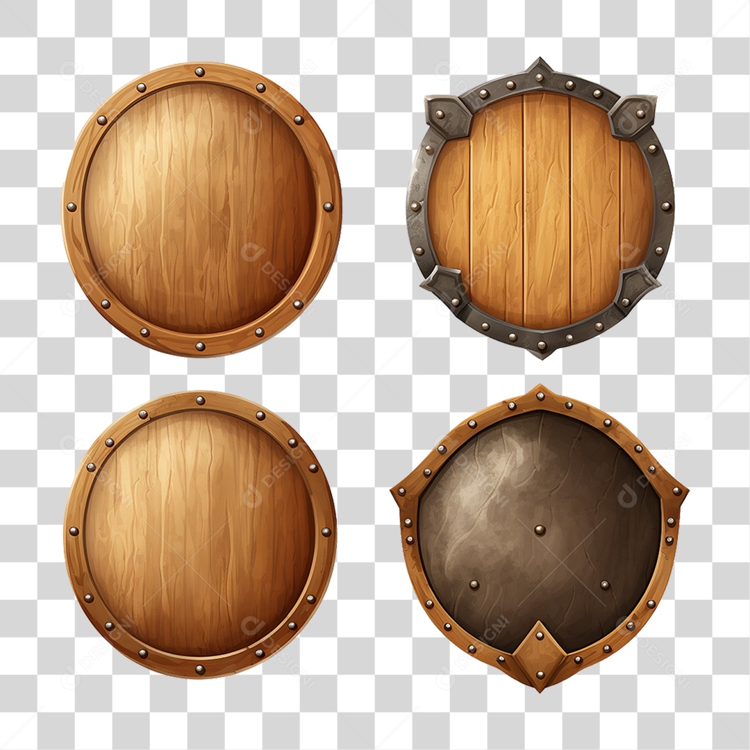 Elemento 3D Escudo Cavaleiro Shield Para Composição PNG Transparente