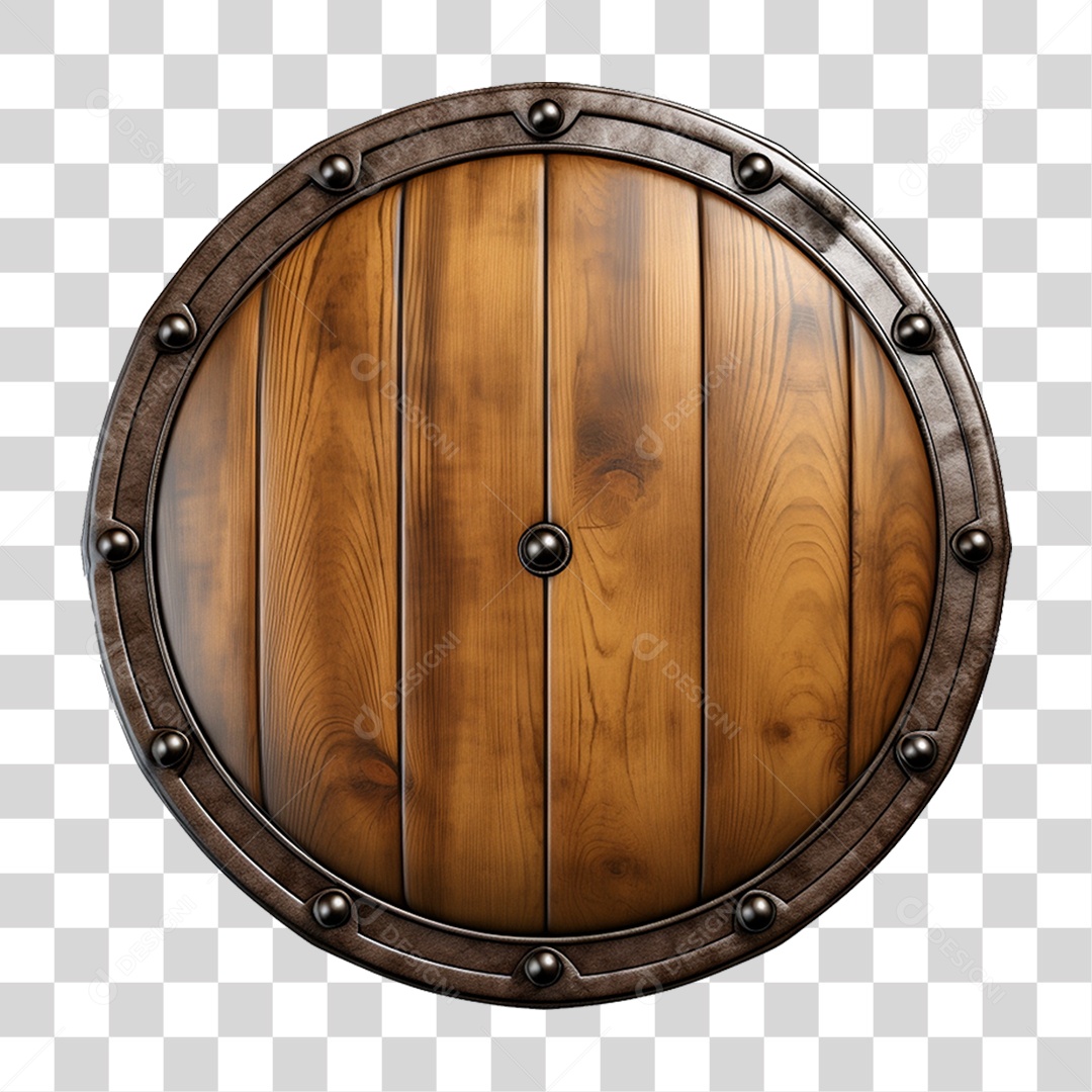 Elemento 3D Escudo Cavaleiro Shield Para Composição PNG Transparente