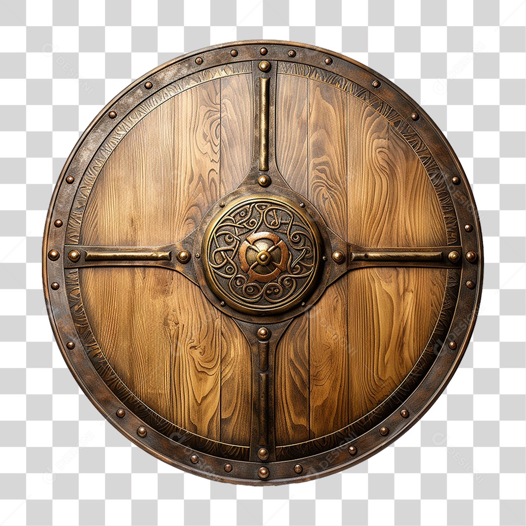 Elemento 3D Escudo Cavaleiro Shield Para Composição PNG Transparente