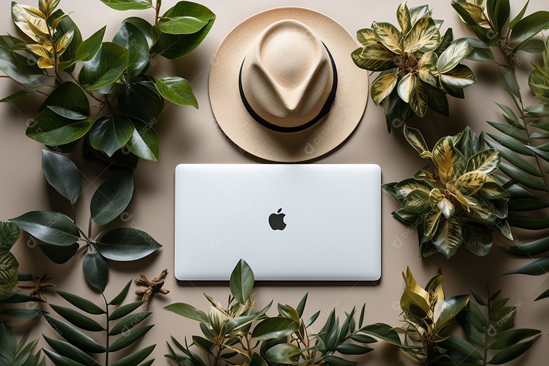 Vista superior acima da mesa de um escritório