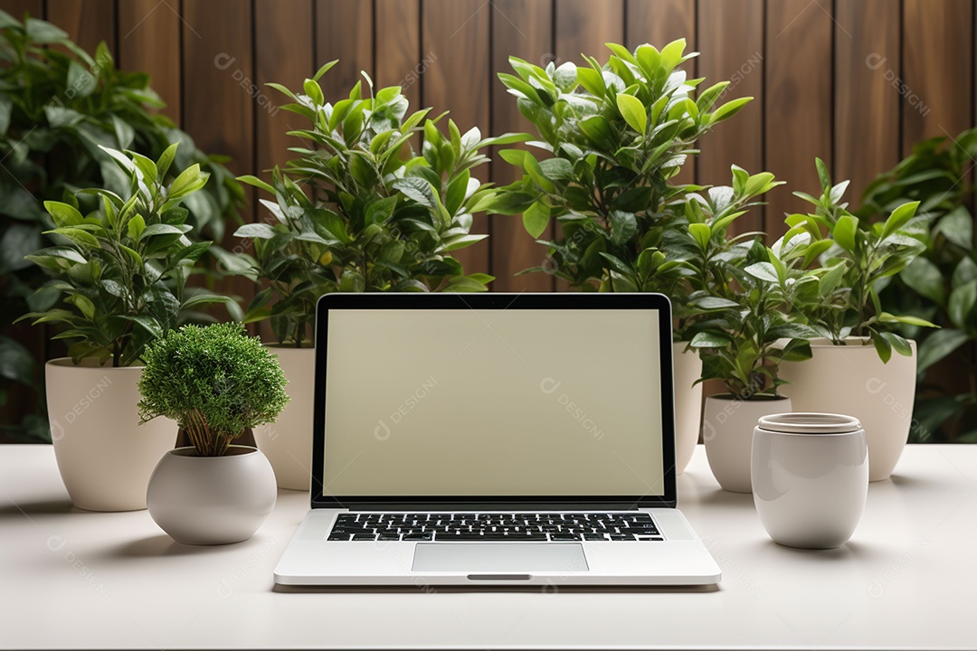 Vista superior acima da mesa de um escritório