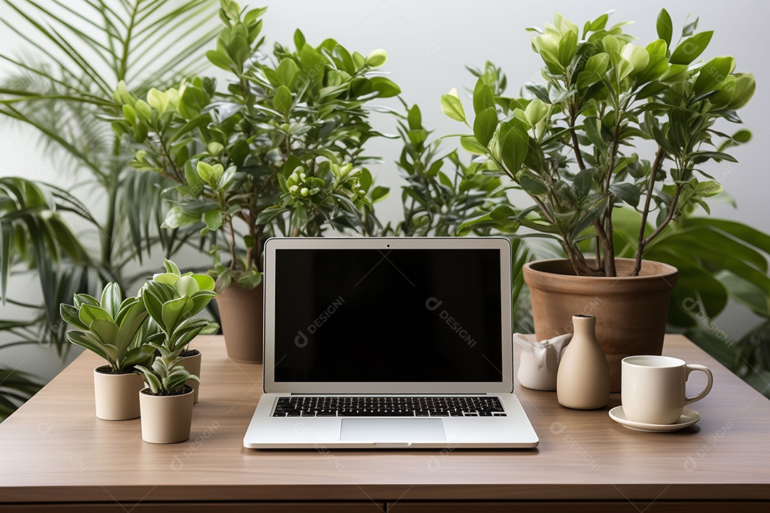 Vista superior acima da mesa de um escritório