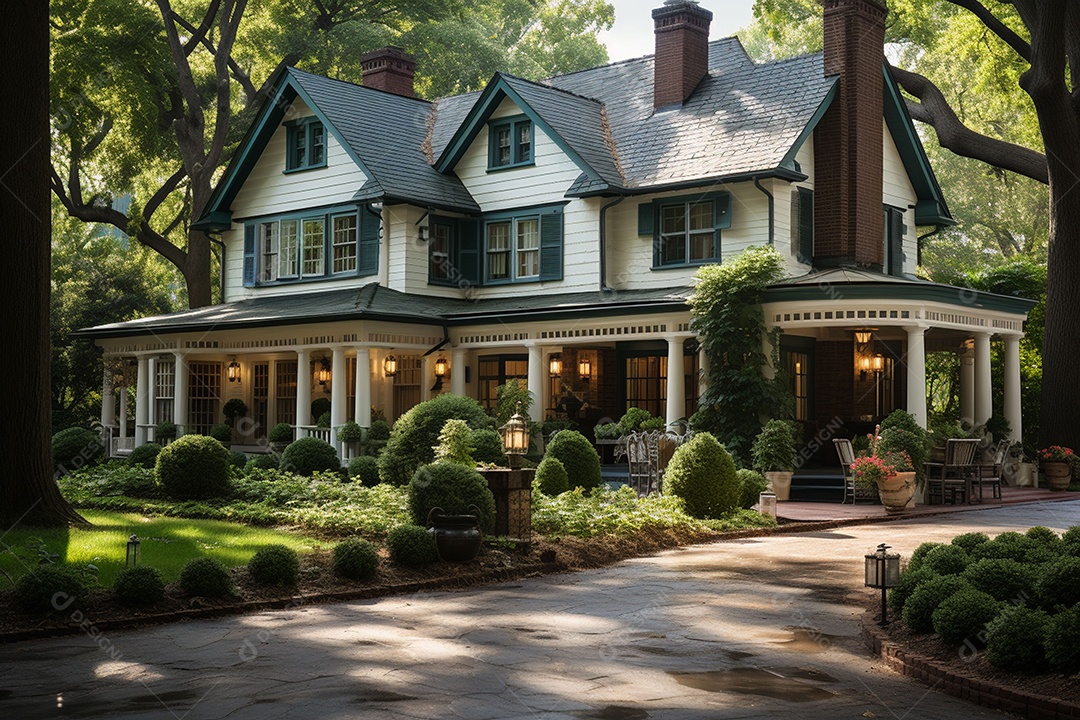 Casa americana tradicional em nova jersey