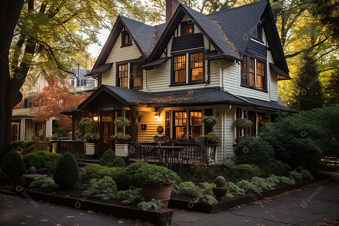Casa americana tradicional em nova jersey
