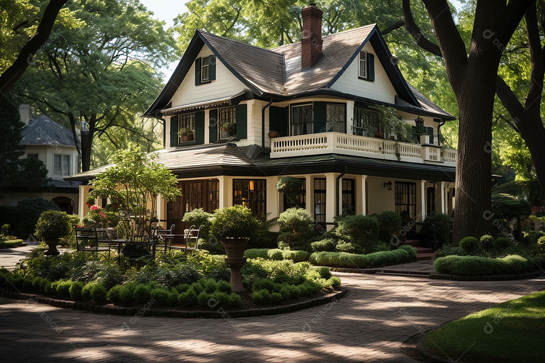 Casa americana tradicional em nova jersey